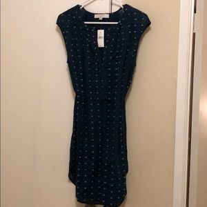 NWT Loft drawstring t shirt style dress size small